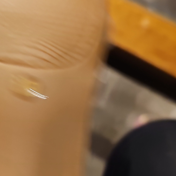 Gold Glitter Heels with Pearl Accent - Picture 8 of 9